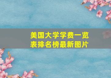 美国大学学费一览表排名榜最新图片