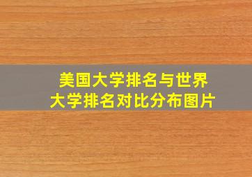 美国大学排名与世界大学排名对比分布图片