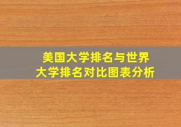 美国大学排名与世界大学排名对比图表分析