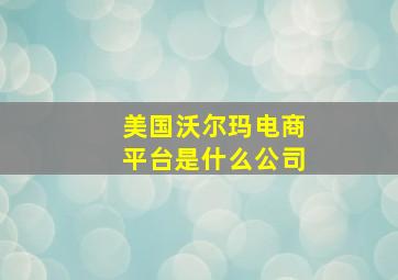 美国沃尔玛电商平台是什么公司