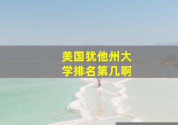 美国犹他州大学排名第几啊