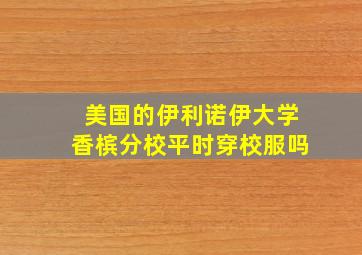 美国的伊利诺伊大学香槟分校平时穿校服吗