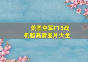 美国空军F15战机超高清图片大全