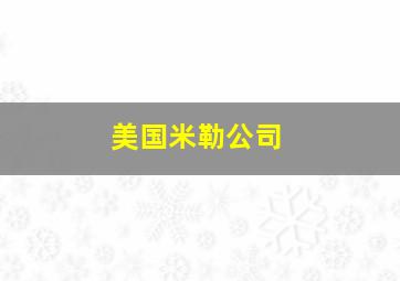 美国米勒公司