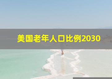 美国老年人口比例2030