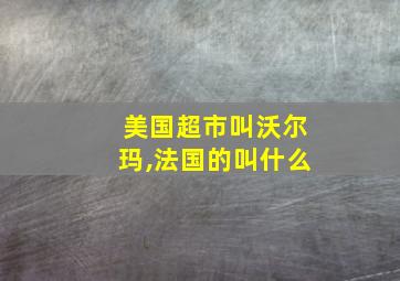 美国超市叫沃尔玛,法国的叫什么