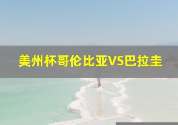 美州杯哥伦比亚VS巴拉圭