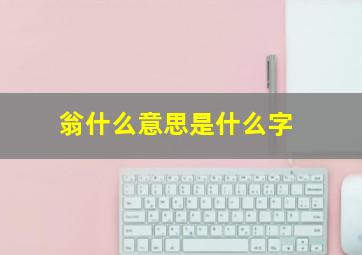 翁什么意思是什么字