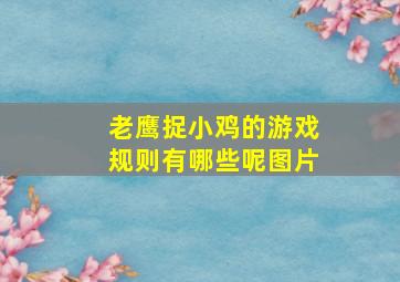 老鹰捉小鸡的游戏规则有哪些呢图片