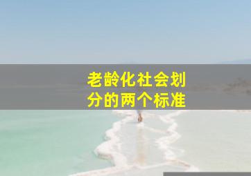 老龄化社会划分的两个标准