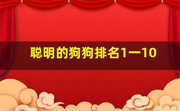 聪明的狗狗排名1一10