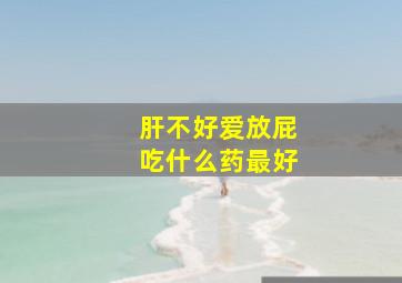 肝不好爱放屁吃什么药最好