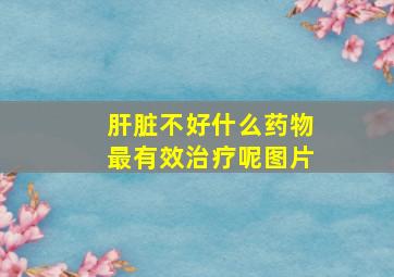 肝脏不好什么药物最有效治疗呢图片