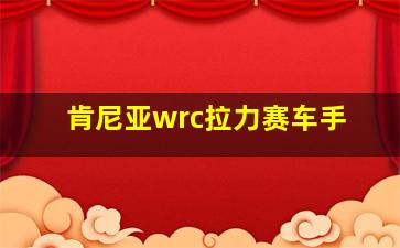 肯尼亚wrc拉力赛车手