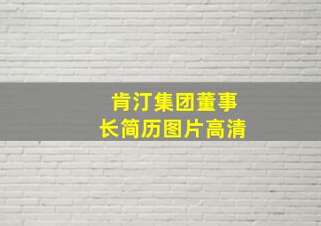 肯汀集团董事长简历图片高清