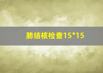 肺结核检查15*15