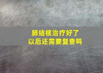 肺结核治疗好了以后还需要复查吗