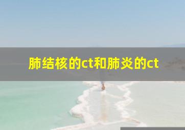 肺结核的ct和肺炎的ct