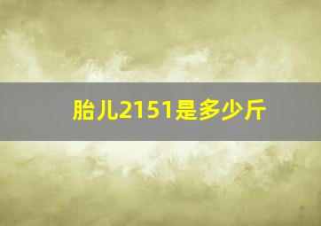 胎儿2151是多少斤