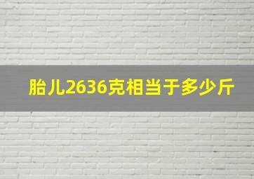 胎儿2636克相当于多少斤