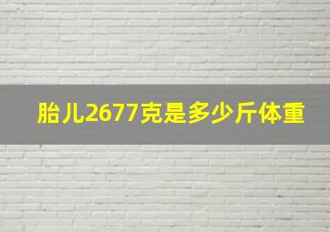 胎儿2677克是多少斤体重