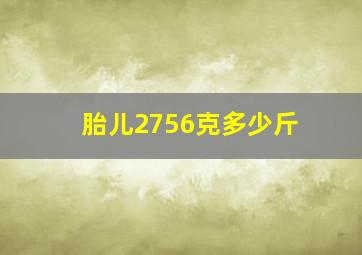 胎儿2756克多少斤