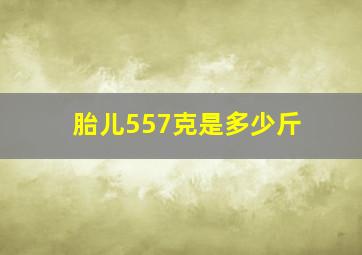 胎儿557克是多少斤