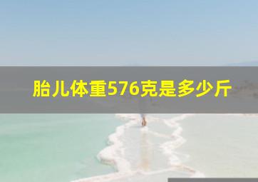 胎儿体重576克是多少斤