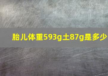 胎儿体重593g土87g是多少