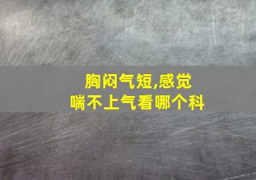 胸闷气短,感觉喘不上气看哪个科