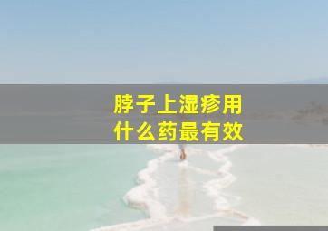 脖子上湿疹用什么药最有效