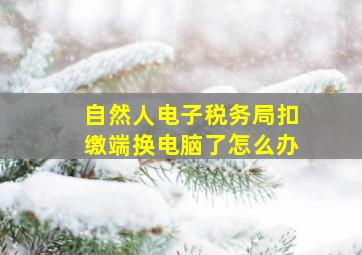 自然人电子税务局扣缴端换电脑了怎么办