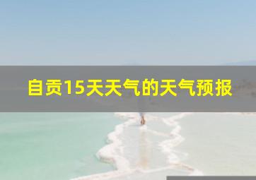 自贡15天天气的天气预报