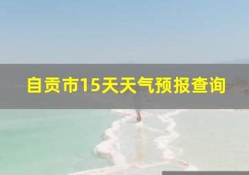 自贡市15天天气预报查询