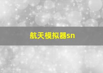 航天模拟器sn