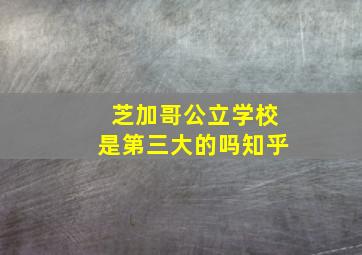 芝加哥公立学校是第三大的吗知乎