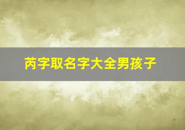 芮字取名字大全男孩子