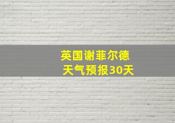 英国谢菲尔德天气预报30天