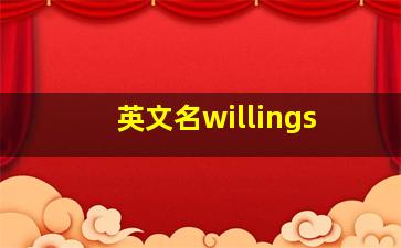 英文名willings