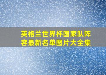 英格兰世界杯国家队阵容最新名单图片大全集