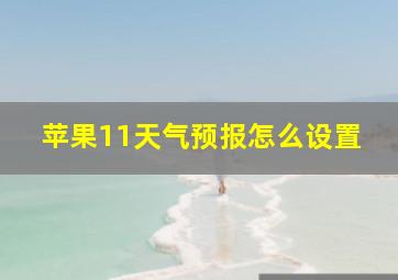 苹果11天气预报怎么设置