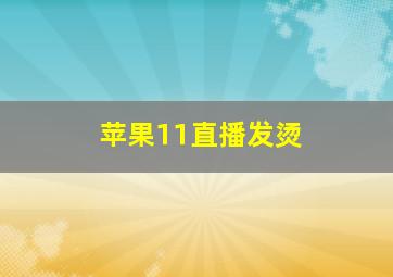 苹果11直播发烫