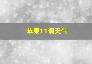 苹果11调天气