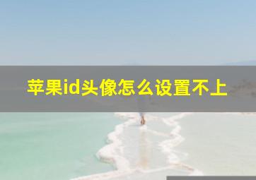 苹果id头像怎么设置不上