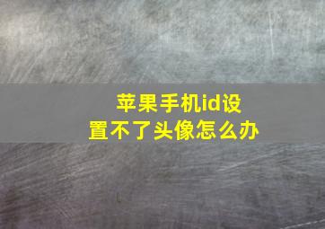 苹果手机id设置不了头像怎么办