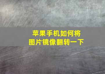 苹果手机如何将图片镜像翻转一下