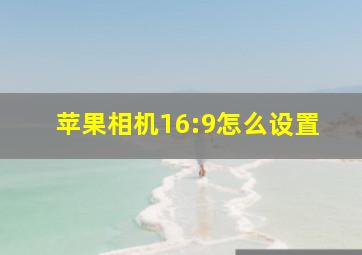 苹果相机16:9怎么设置