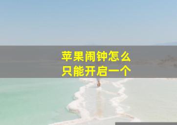 苹果闹钟怎么只能开启一个