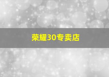 荣耀30专卖店