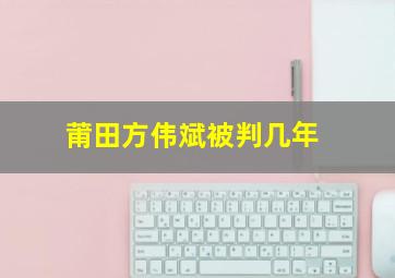 莆田方伟斌被判几年